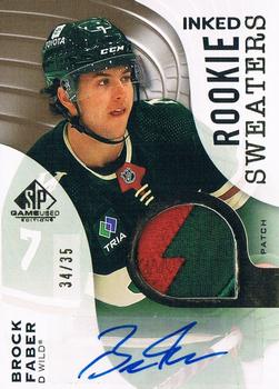 2023-24 SP Game Used - Inked Rookie Sweaters Patch #RS-BF Brock Faber Front
