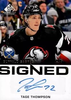2023-24 SP Game Used - SIGNED Gold #SN-TT Tage Thompson Front