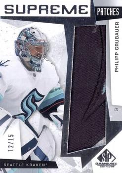 2023-24 SP Game Used - Supreme Patches #SP-PG Philipp Grubauer Front