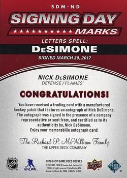 2023-24 SP Game Used - 2022-23 SP Game Used Update: Signing Day Marks #SDM-ND Nick DeSimone Back