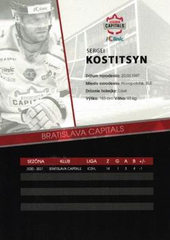 2022-23 Bratislava Capitals (ICEHL) #NNO Sergei Kostitsyn Back
