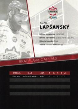 2022-23 Bratislava Capitals (ICEHL) #NNO Adam Lapsansky Back
