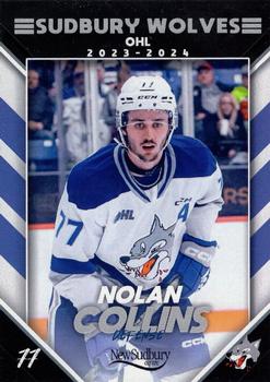 2023-24 Extreme Sudbury Wolves (OHL) #NNO Nolan Collins Front