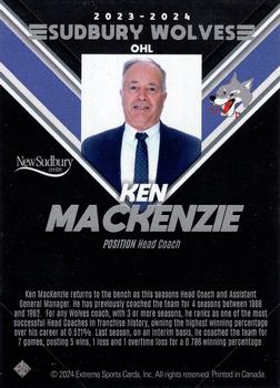 2023-24 Extreme Sudbury Wolves (OHL) #NNO Ken MacKenzie Back