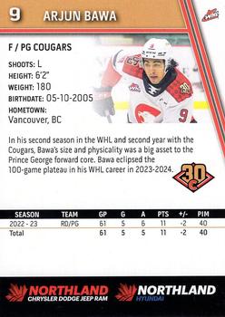 2023-24 Prince George Cougars (WHL) #NNO Arjun Bawa Back