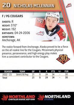 2023-24 Prince George Cougars (WHL) #NNO Nicholas McLennan Back
