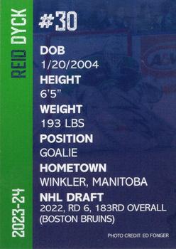 2023-24 Swift Current Broncos (WHL) #NNO Reid Dyck Back