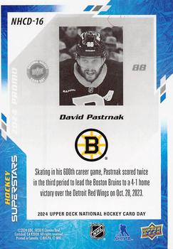 2024 Upper Deck National Hockey Card Day #NHCD-16 David Pastrnak Back