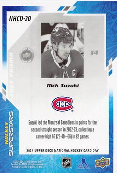 2024 Upper Deck National Hockey Card Day #NHCD-20 Nick Suzuki Back