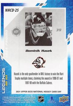 2024 Upper Deck National Hockey Card Day #NHCD-25 Dominik Hasek Back