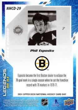 2024 Upper Deck National Hockey Card Day #NHCD-29 Phil Esposito Back