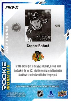 2024 Upper Deck National Hockey Card Day #NHCD-31 Connor Bedard Back
