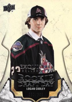2023-24 Upper Deck Black Diamond - Exquisite Collection Rookie Draft Day #RDD-LC Logan Cooley Front