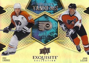 2023-24 Upper Deck Black Diamond - Exquisite Collection Tandems #ET-LL Eric Lindros / John LeClair Front