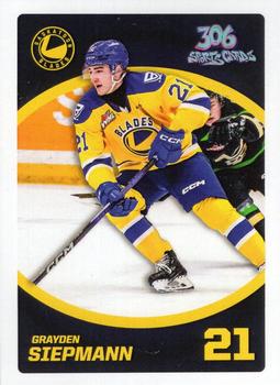 2023-24 Saskatoon Blades (WHL) #NNO Grayden Siepmann Front