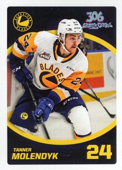 2023-24 Saskatoon Blades (WHL) #NNO Tanner Molendyk Front