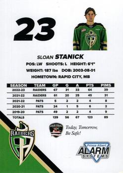 2023-24 Prince Albert Raiders (WHL) #NNO Sloan Stanick Back