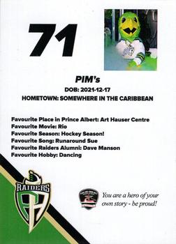 2023-24 Prince Albert Raiders (WHL) #NNO Pims Back