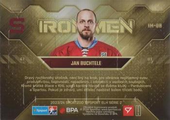 2023-24 SportZoo Tipsport ELH Serie 2 - Iron Men Gold Limited #IM-08 Jan Buchtele Back