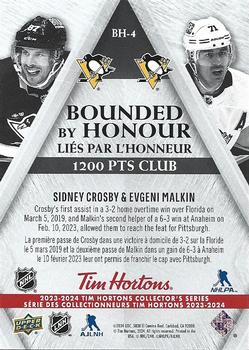 2023-24 Upper Deck Tim Hortons Greatest Duos - Bounded By Honour #BH-4 Sidney Crosby / Evgeni Malkin Back