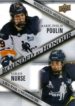 2023-24 Upper Deck Tim Hortons Greatest Duos - Bounded By Honour #BH-5 Marie-Philip Poulin / Sarah Nurse Front