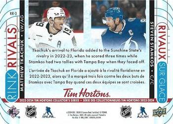 2023-24 Upper Deck Tim Hortons Greatest Duos - Rink Rivals #RR-3 Matthew Tkachuk / Steven Stamkos Back