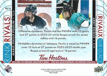 2023-24 Upper Deck Tim Hortons Greatest Duos - Rink Rivals #RR-14 Marie-Philip Poulin / Abby Roque Back