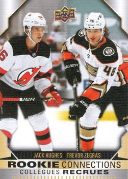 2023-24 Upper Deck Tim Hortons Greatest Duos - Rookie Connections #RC-10 Jack Hughes / Trevor Zegras Front