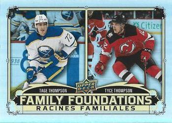2023-24 Upper Deck Tim Hortons Greatest Duos - Family Foundations #FF-7 Tage Thompson / Tyce Thompson Front