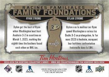 2023-24 Upper Deck Tim Hortons Greatest Duos - Family Foundations #FF-8 Ryan Strome / Dylan Strome Back