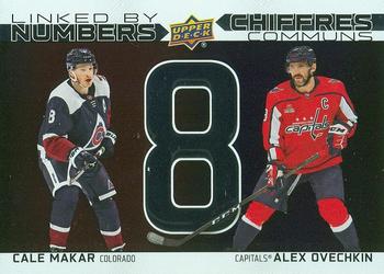 2023-24 Upper Deck Tim Hortons Greatest Duos - Linked By Numbers #LN-2 Cale Makar / Alex Ovechkin Front