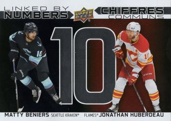 2023-24 Upper Deck Tim Hortons Greatest Duos - Linked By Numbers #LN-4 Matty Beniers / Jonathan Huberdeau Front