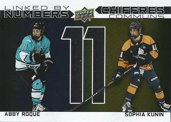 2023-24 Upper Deck Tim Hortons Greatest Duos - Linked By Numbers #LN-5 Abby Roque / Sophia Kunin Front