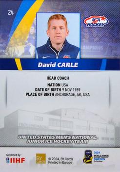 2024 BY Cards IIHF World Junior Championship #24 David Carle Back