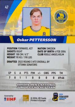 2024 BY Cards IIHF World Junior Championship #47 Oskar Pettersson Back