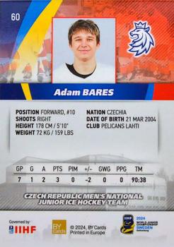 2024 BY Cards IIHF World Junior Championship #60 Adam Bares Back