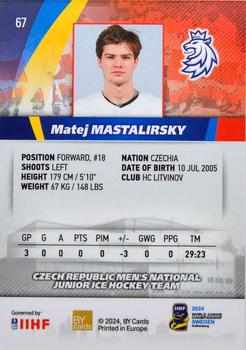 2024 BY Cards IIHF World Junior Championship #67 Matej Mastalirsky Back