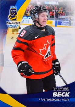 2024 BY Cards IIHF World Junior Championship #107 Owen Beck Front