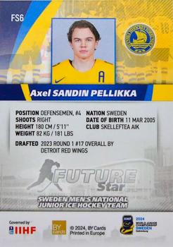 2024 BY Cards IIHF World Junior Championship - Future Stars #FS6 Axel Sandin Pellikka Back