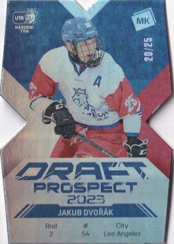 2022-23 Moje karticky Czech Ice Hockey Team - Draft Prospect Rainbow Die Cut #DP-3 Jakub Dvorak Front
