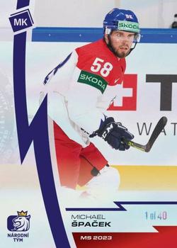 2022-23 Moje karticky Czech Ice Hockey Team - Rainbow #66 Michael Spacek Front