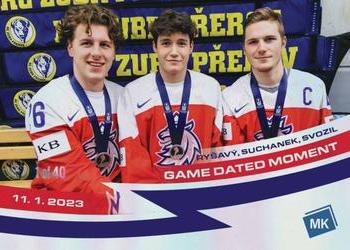 2022-23 Moje karticky Czech Ice Hockey Team - Rainbow #138 Martin Rysavy / Tomas Suchanek / Stanislav Svozil Front