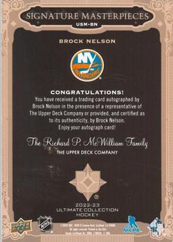 2022-23 Upper Deck Ultimate Collection - Signature Masterpieces #USM-BN Brock Nelson Back