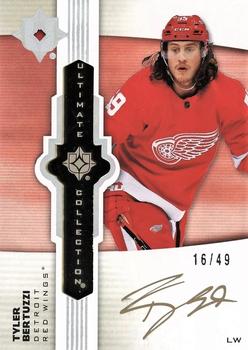 2022-23 Upper Deck Ultimate Collection - Ultimate Emblems Auto - Gold #UE-BE Tyler Bertuzzi Front