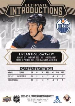 2022-23 Upper Deck Ultimate Collection - Ultimate Introductions #UI-62 Dylan Holloway Back