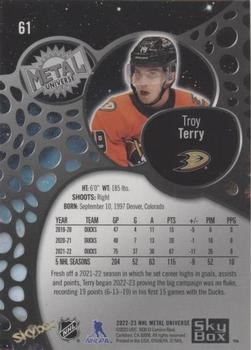 2022-23 SkyBox Metal Universe - Spectrum FX #61 Troy Terry Back