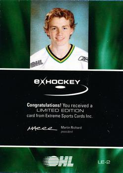 2006-07 Extreme London Knights (OHL) - Limited Edition #LE-2 Patrick Kane Back
