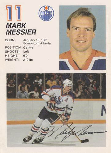 1985-86 Edmonton Oilers #NNO Mark Messier Front