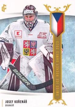 2024 Legendary Cards Expectations Road to Prague - Swiss Ice Hockey Games 2023 #EHS-05 Josef Korenar Front