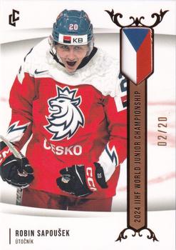 2024 Legendary Cards Expectations Road to Prague - IIHF World Junior Championship 2024 Gold #U20-16 Robin Sapousek Front